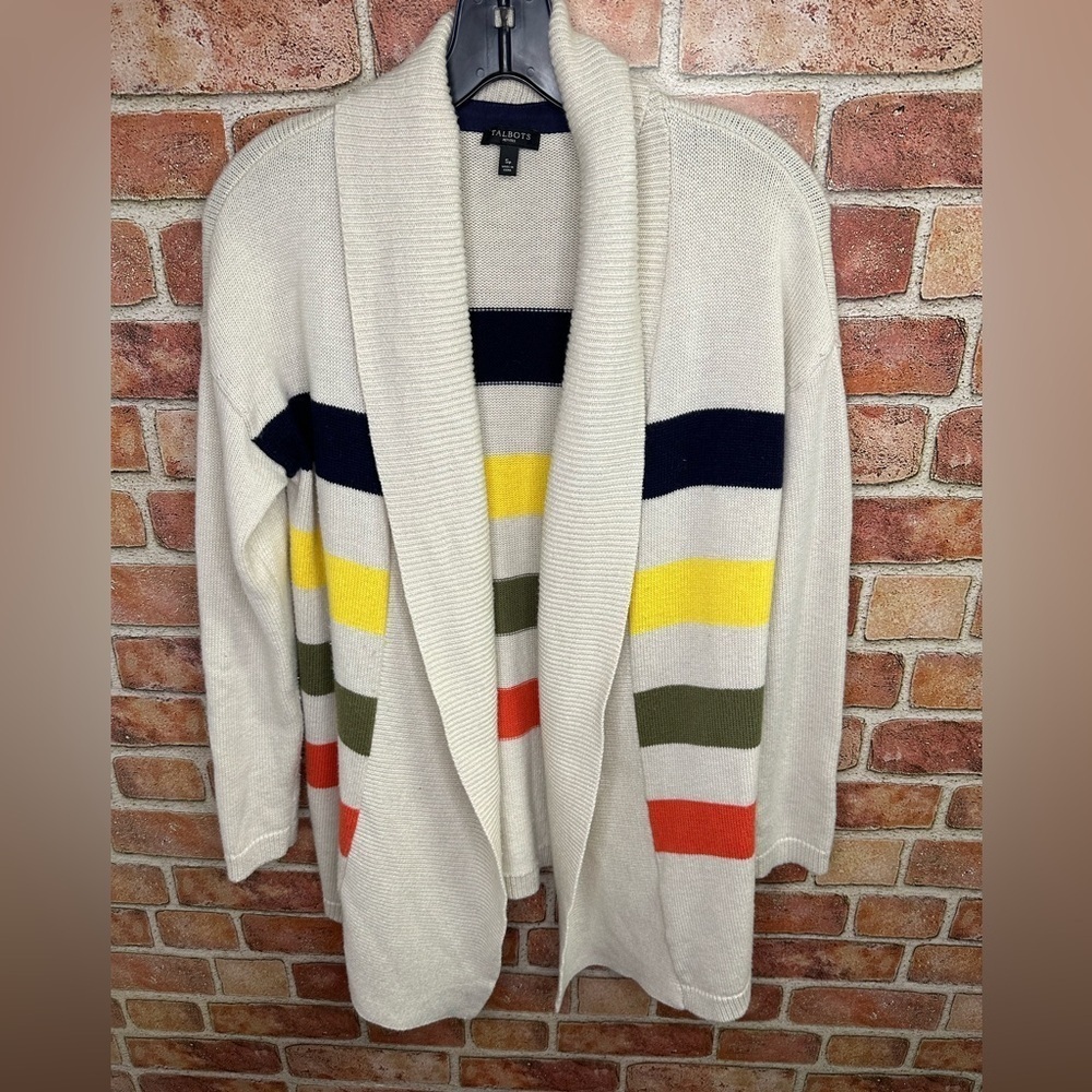 Talbots Girlfriend open front wool blend fall cardigan